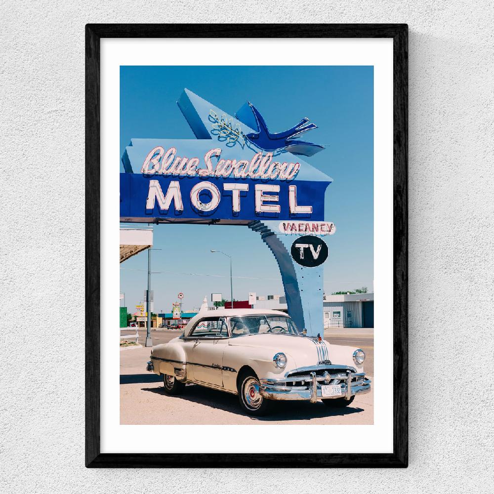 East End Prints Blue Swallow Motel