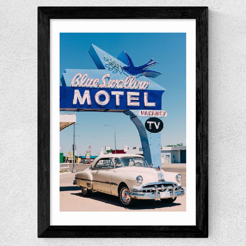 East End Prints Blue Swallow Motel