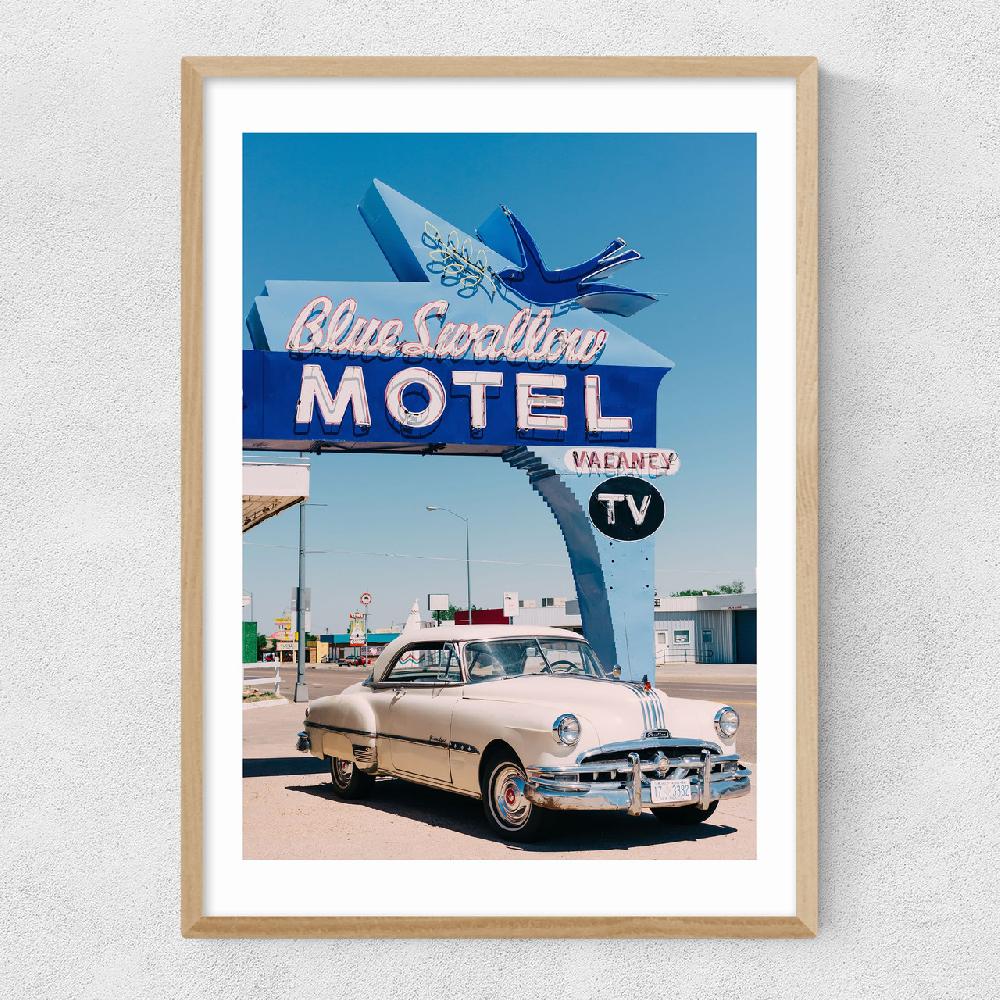 East End Prints Blue Swallow Motel