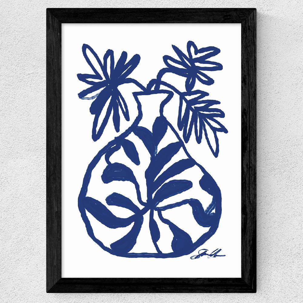 East End Prints Blue Vase