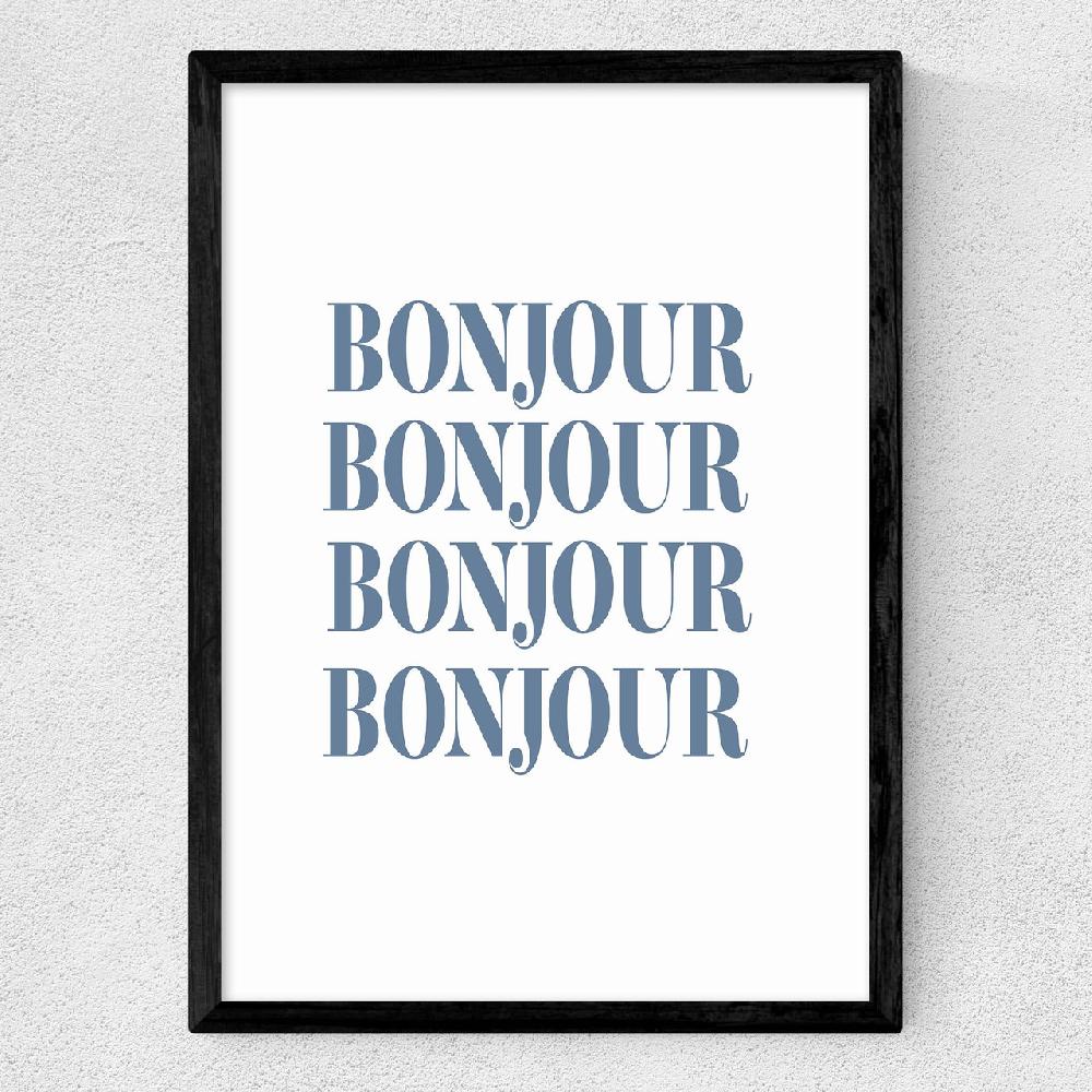East End Prints Bonjour By Fan Club