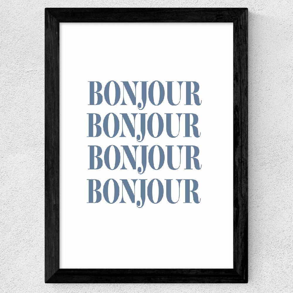 East End Prints Bonjour By Fan Club