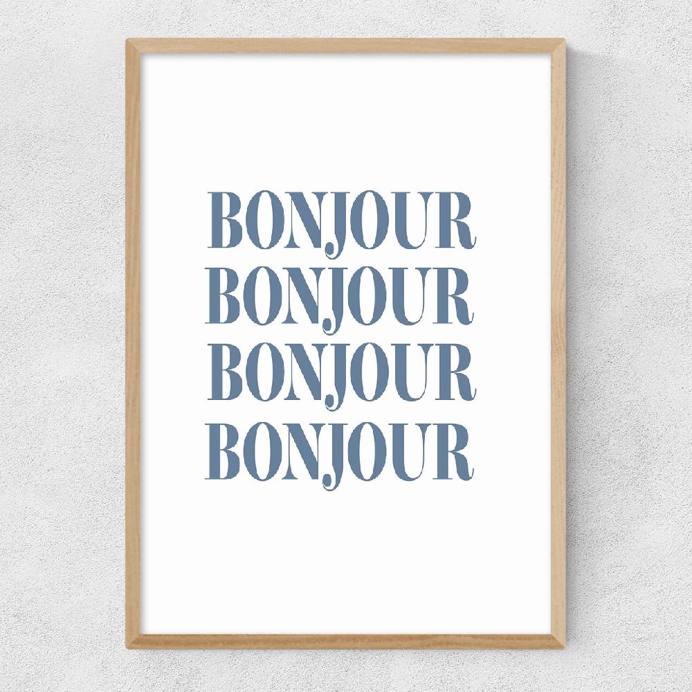 East End Prints Bonjour By Fan Club