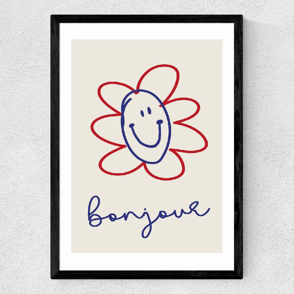 East End Prints Bonjour By Inoui