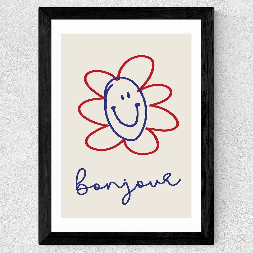 East End Prints Bonjour By Inoui