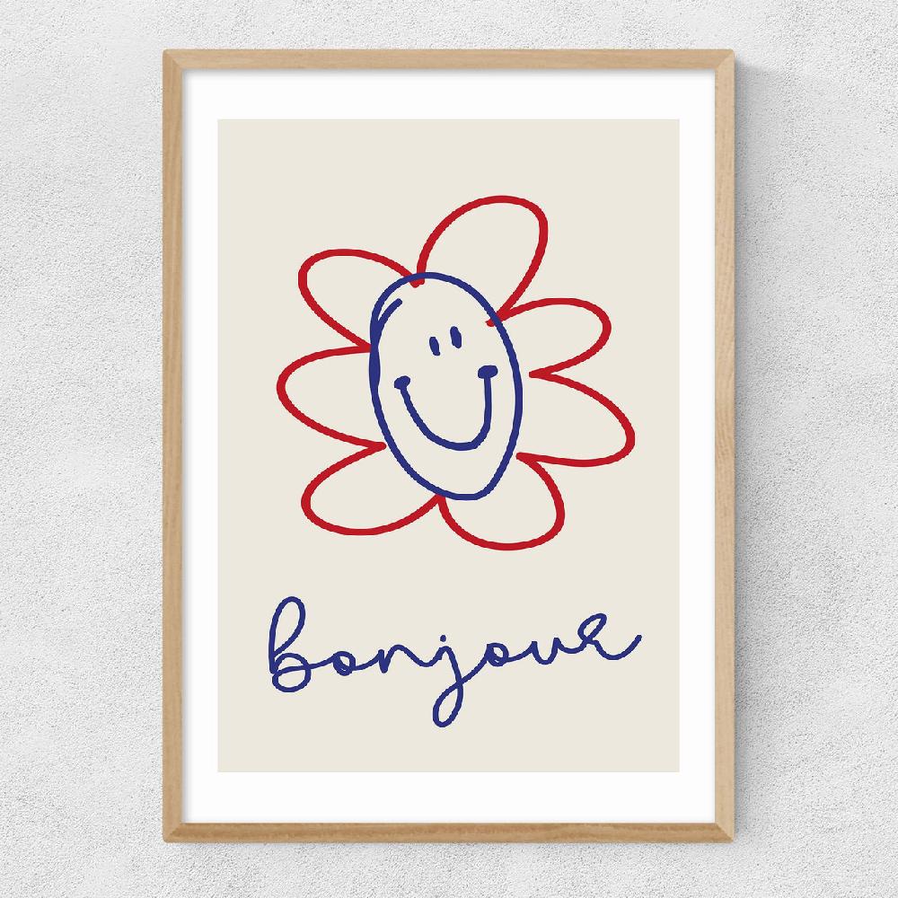 East End Prints Bonjour By Inoui