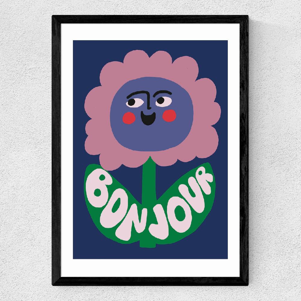 East End Prints Bonjour Flower