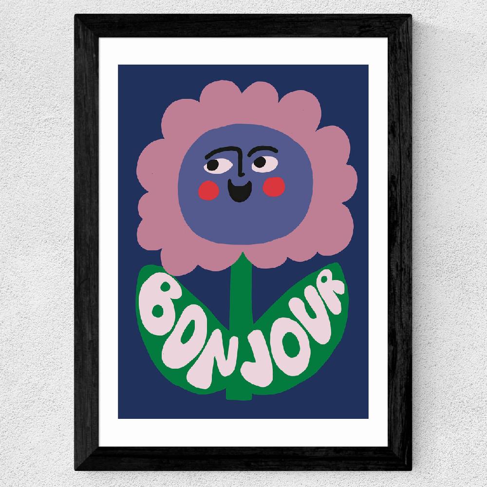 East End Prints Bonjour Flower