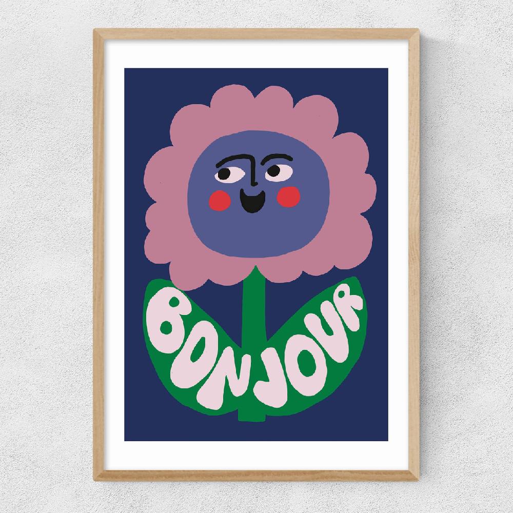 East End Prints Bonjour Flower