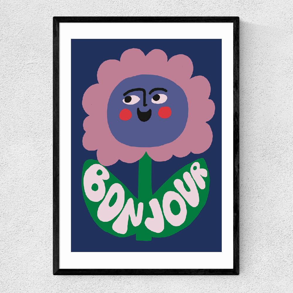 east end prints Bonjour Flower