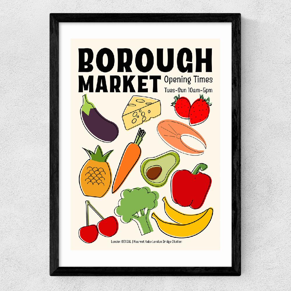 East End Prints Borough Market By Luxe Poster Co