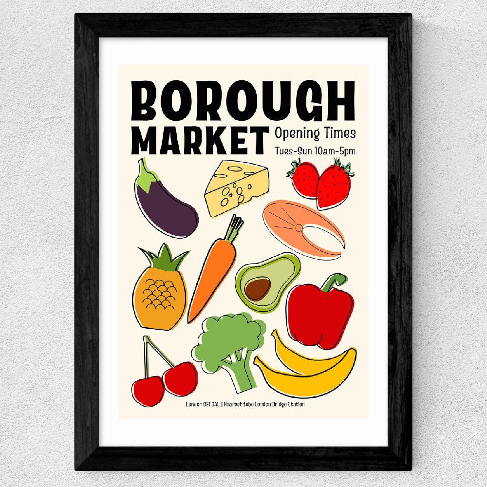 East End Prints Borough Market By Luxe Poster Co