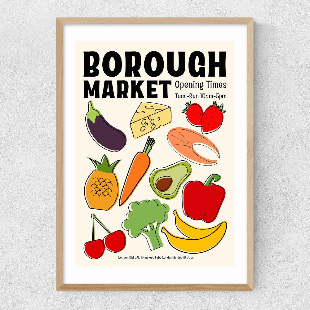 East End Prints Borough Market By Luxe Poster Co