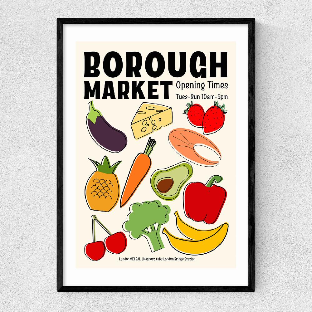 east end prints Borough Market by Luxe Poster Co