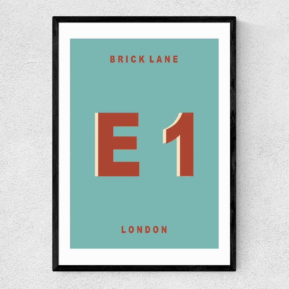 east end prints Brick Lane E1 by Luxe Poster Co