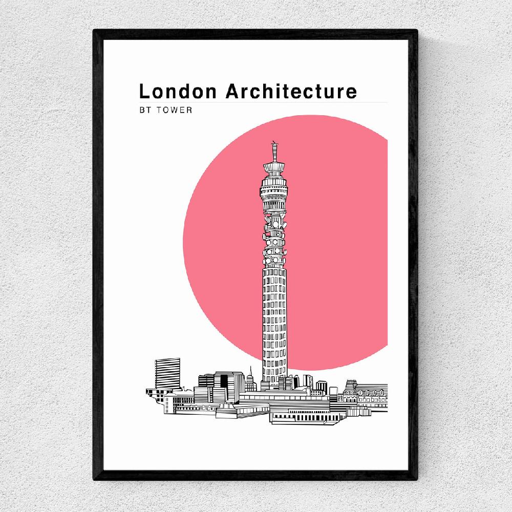 east end prints BT Tower Flamingo