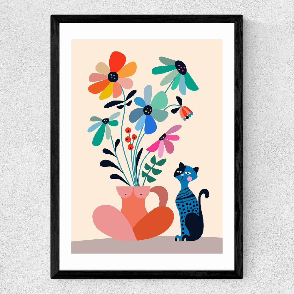East End Prints Cat And Daisy