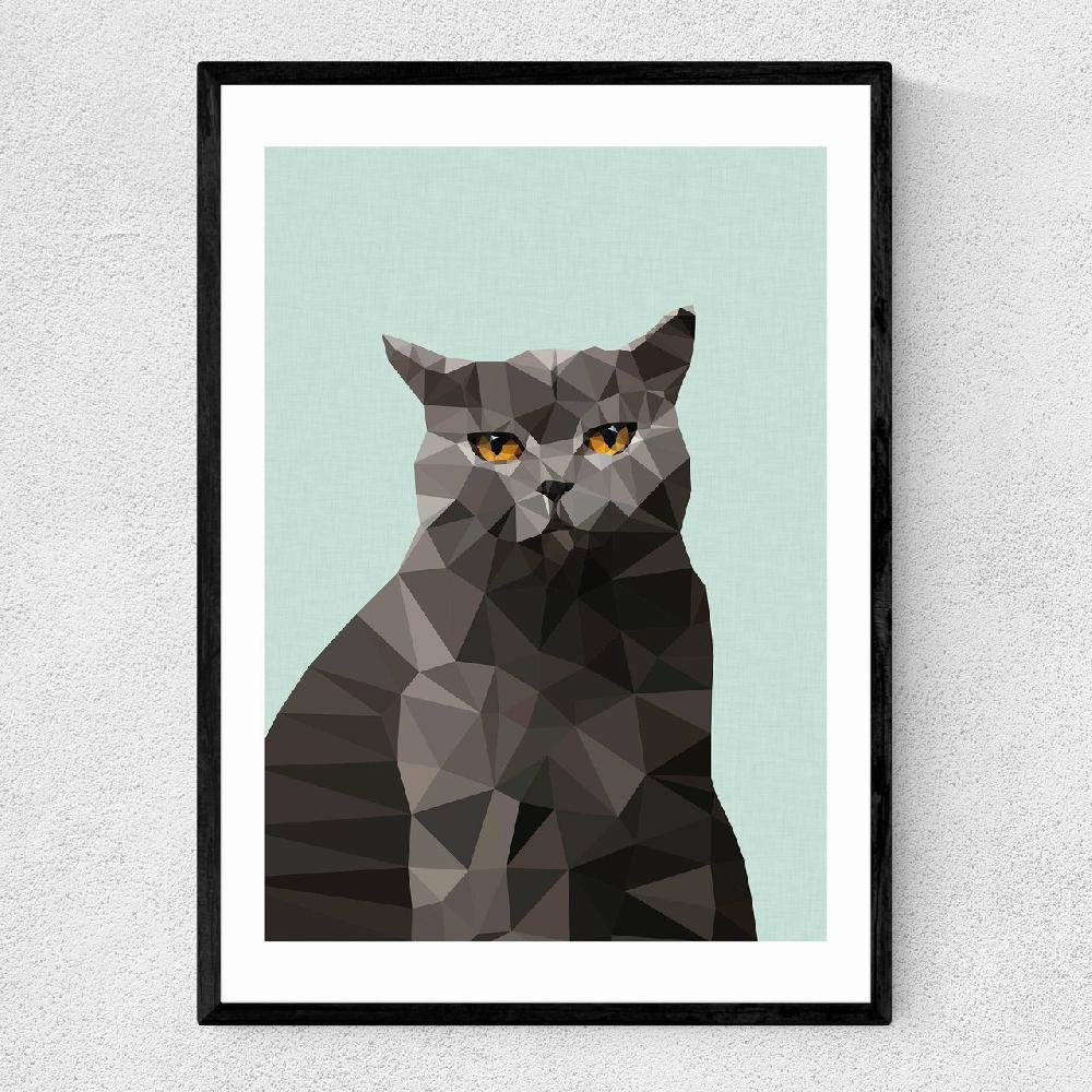 east end prints Cat British Blue