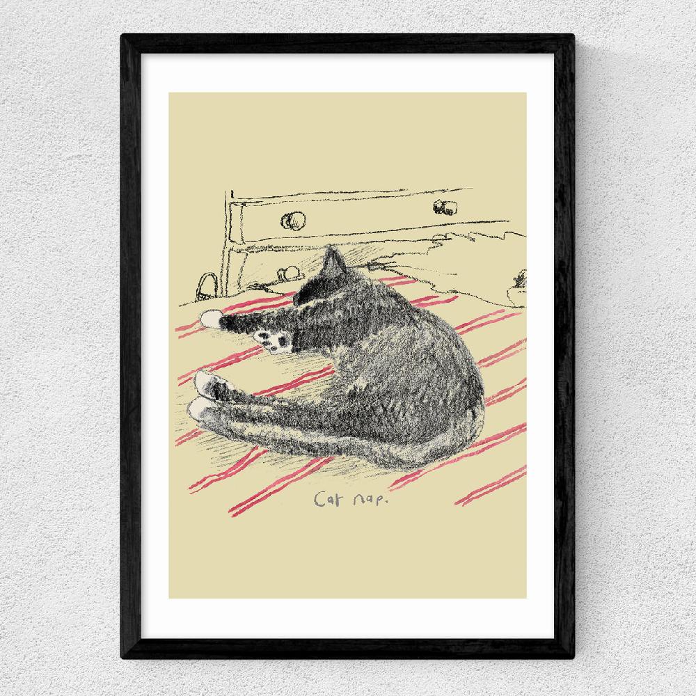 East End Prints Cat Nap By Poet And Painter