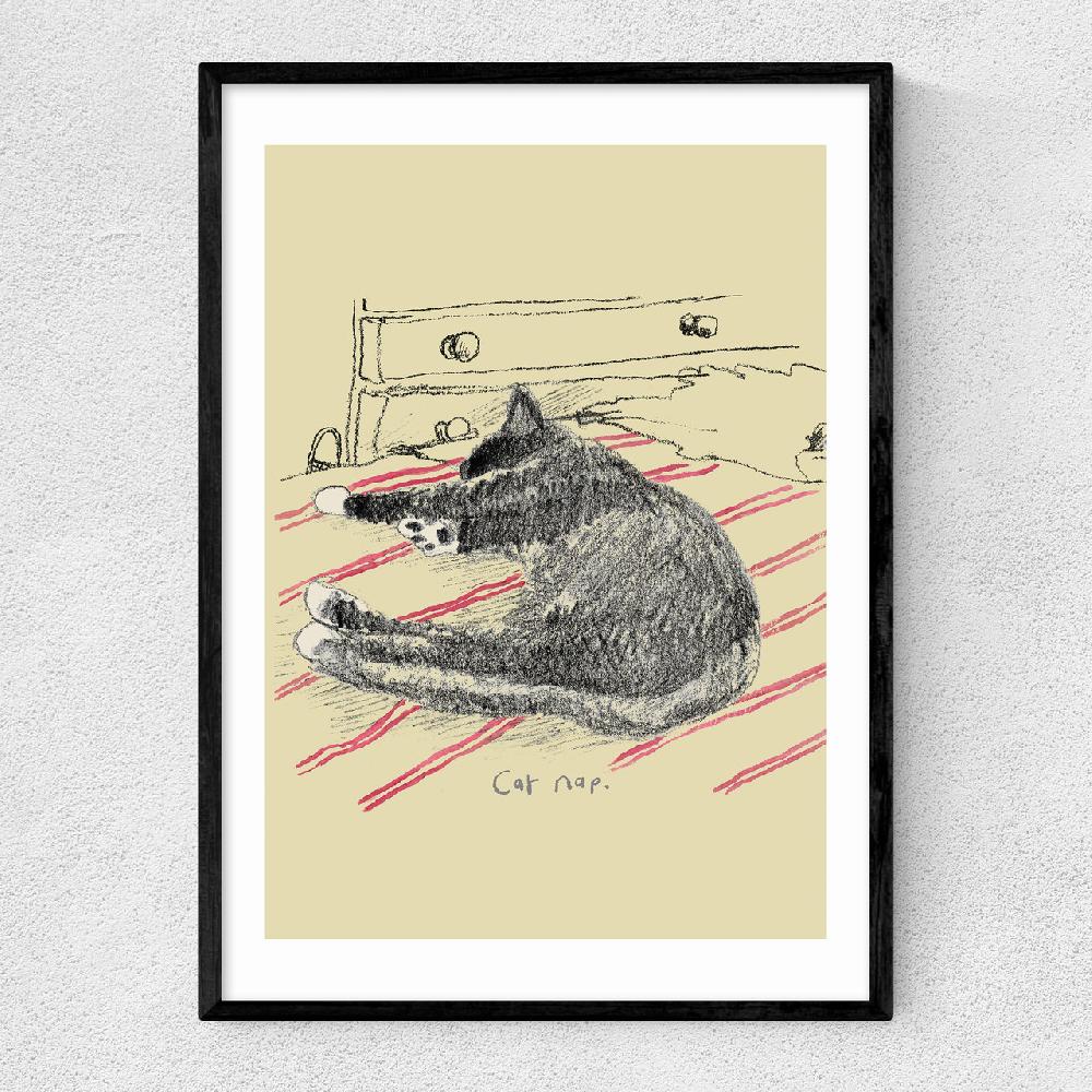 east end prints Cat Nap by Poet and Painter