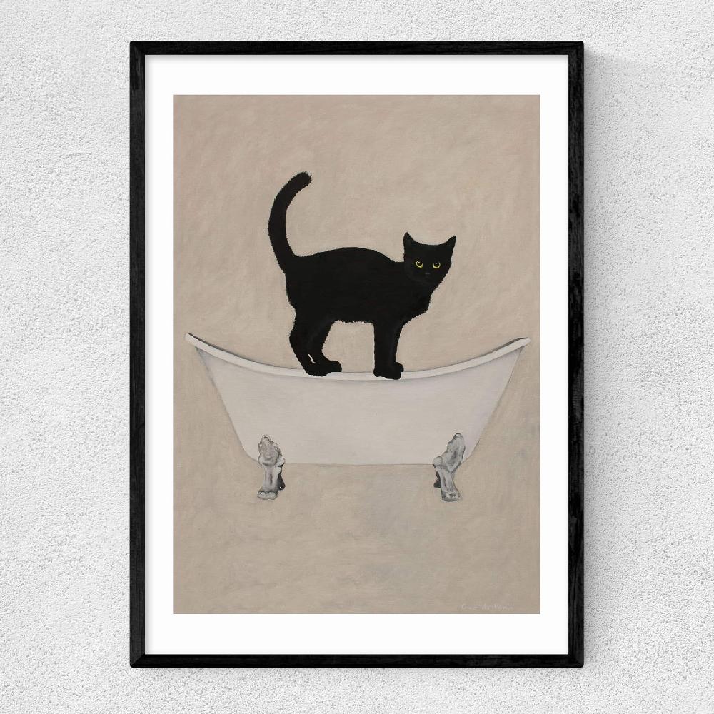 east end prints Cat On Bathtub