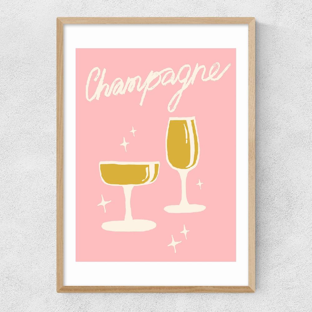 East End Prints Champagne By Tartagain