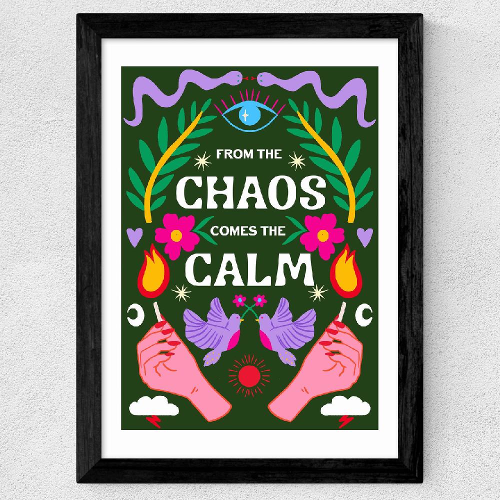 East End Prints Chaos Calm (Green)