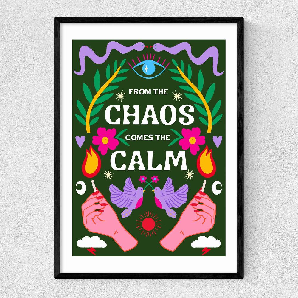 east end prints Chaos Calm (Green)
