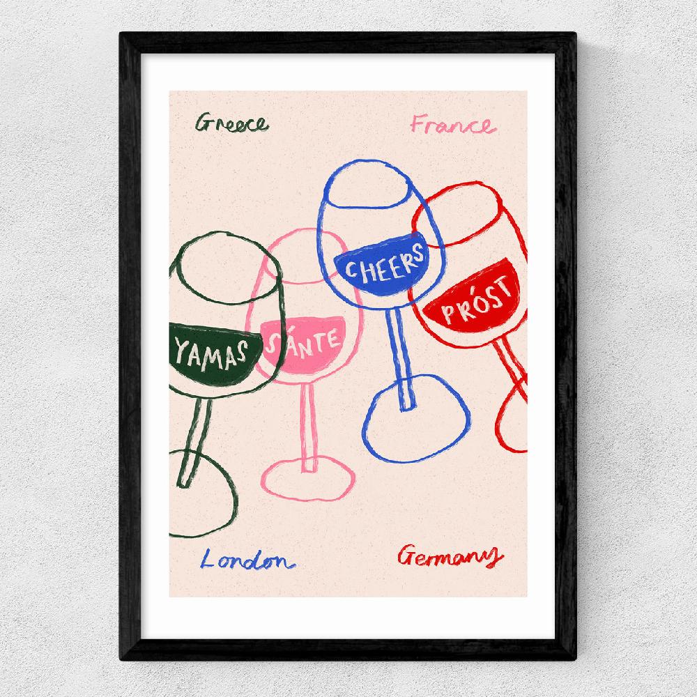 East End Prints Cheers Glasses