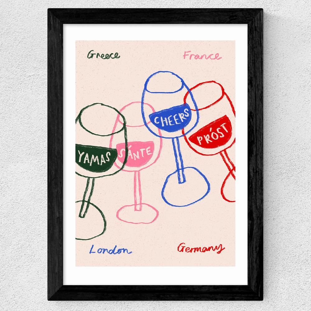 East End Prints Cheers Glasses