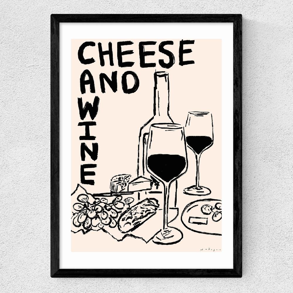 East End Prints Cheese Wine
