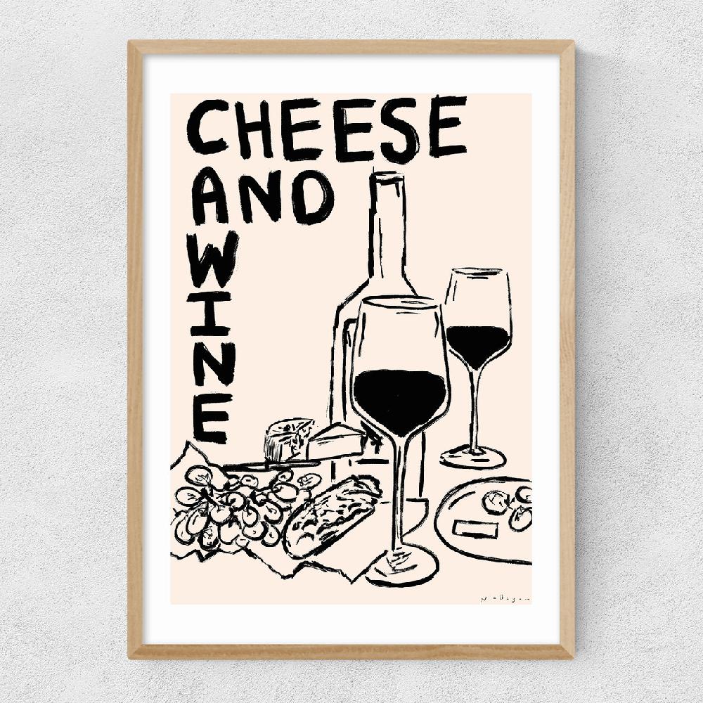 East End Prints Cheese Wine