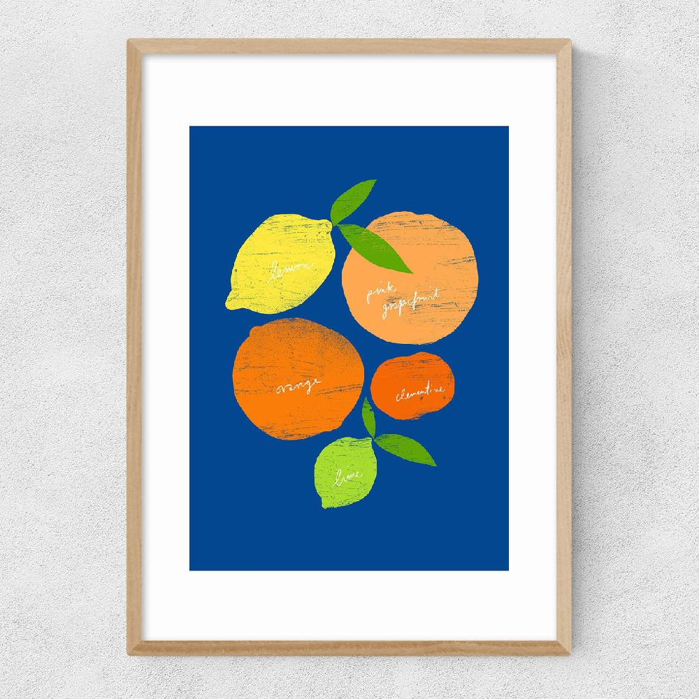East End Prints Citrus Blue