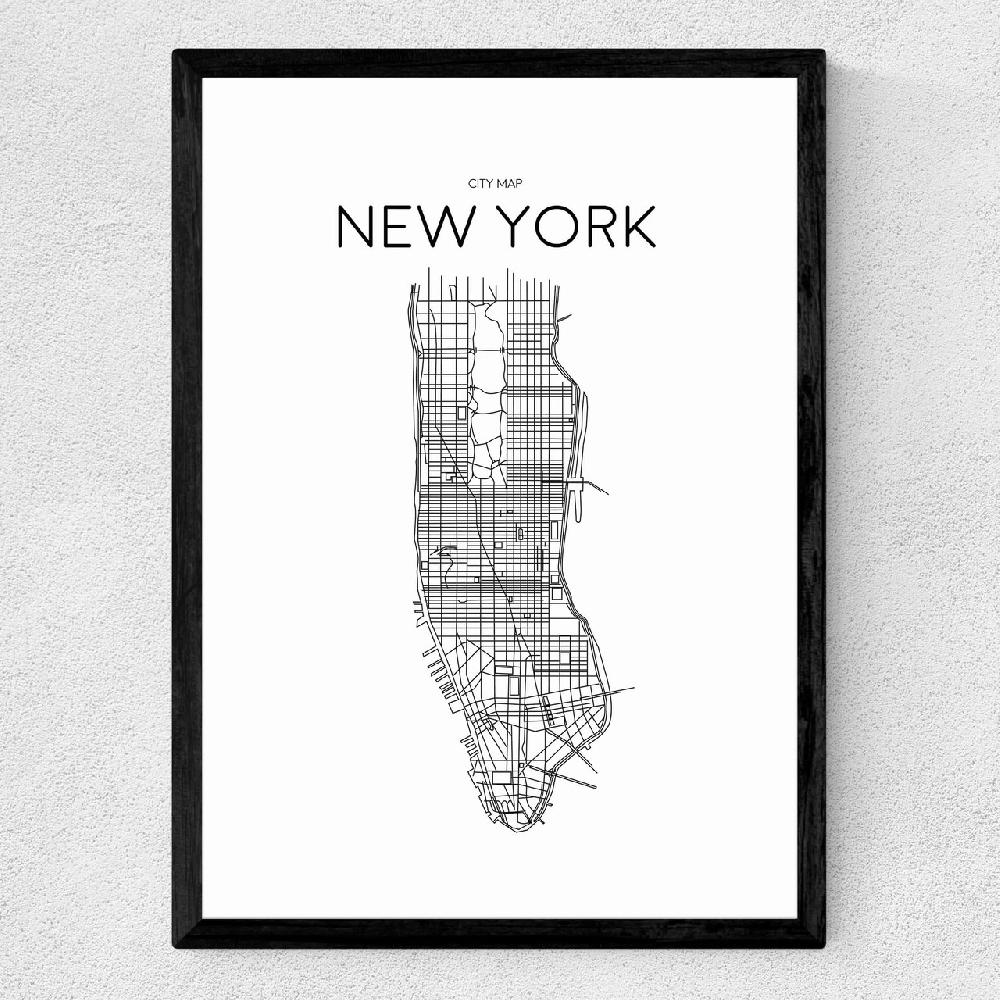 East End Prints City Map New York