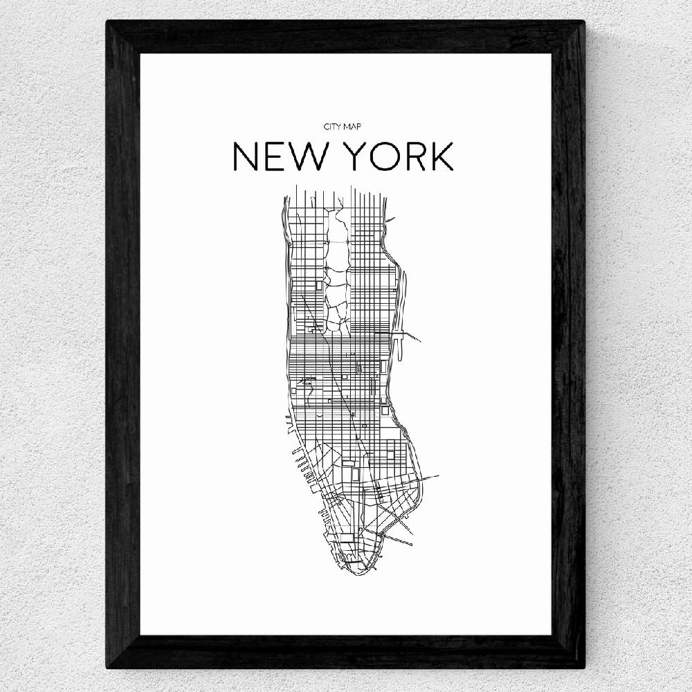 East End Prints City Map New York