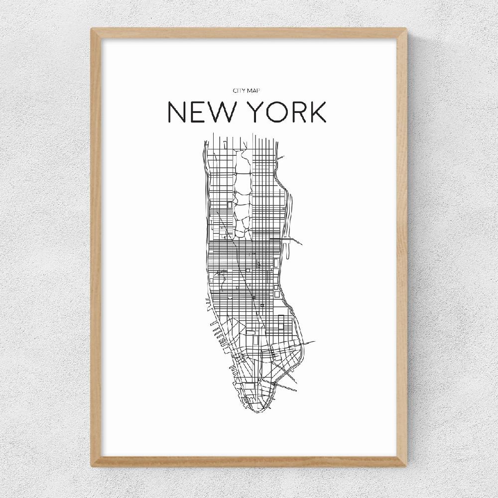 East End Prints City Map New York