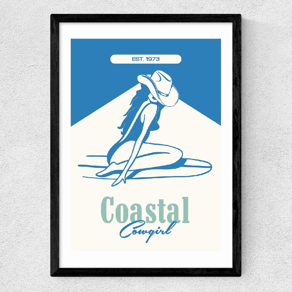 East End Prints Coastal Cowgirl Blue