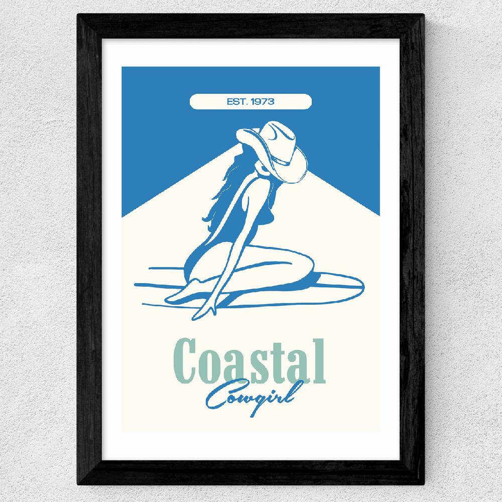 East End Prints Coastal Cowgirl Blue