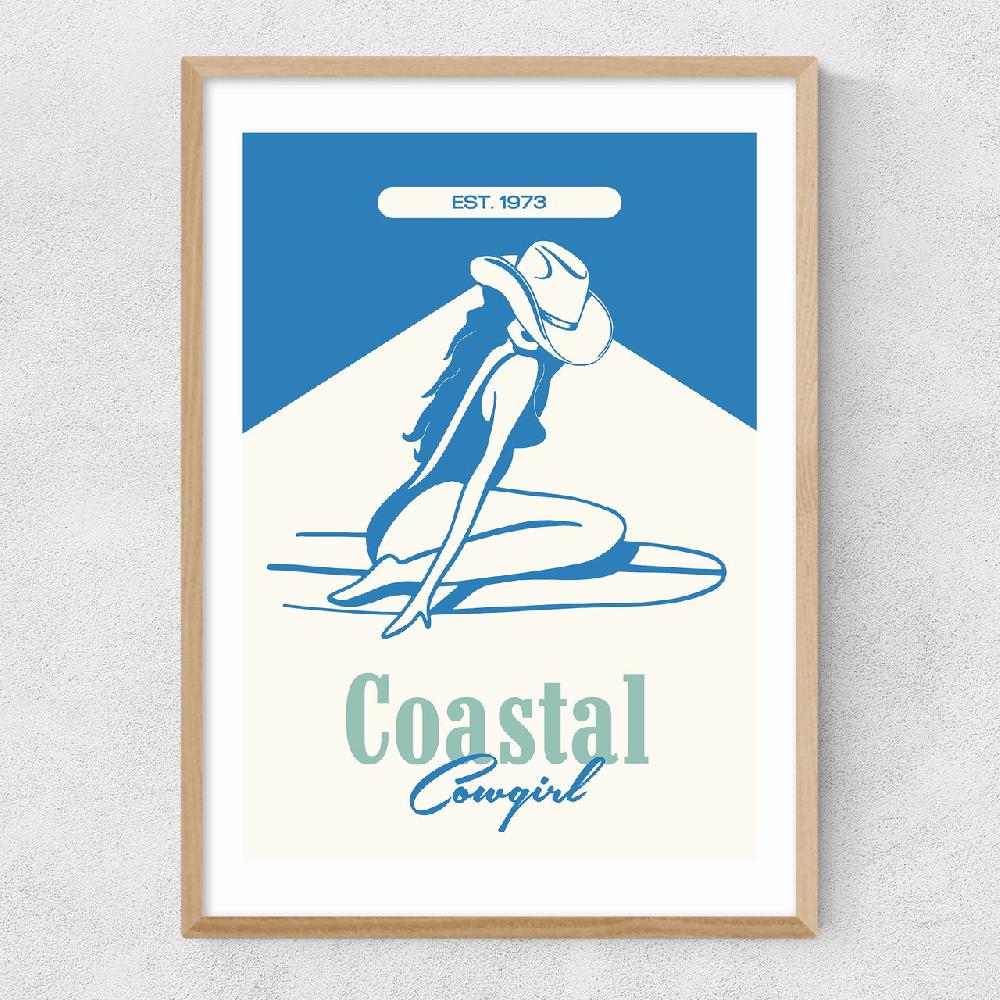 East End Prints Coastal Cowgirl Blue