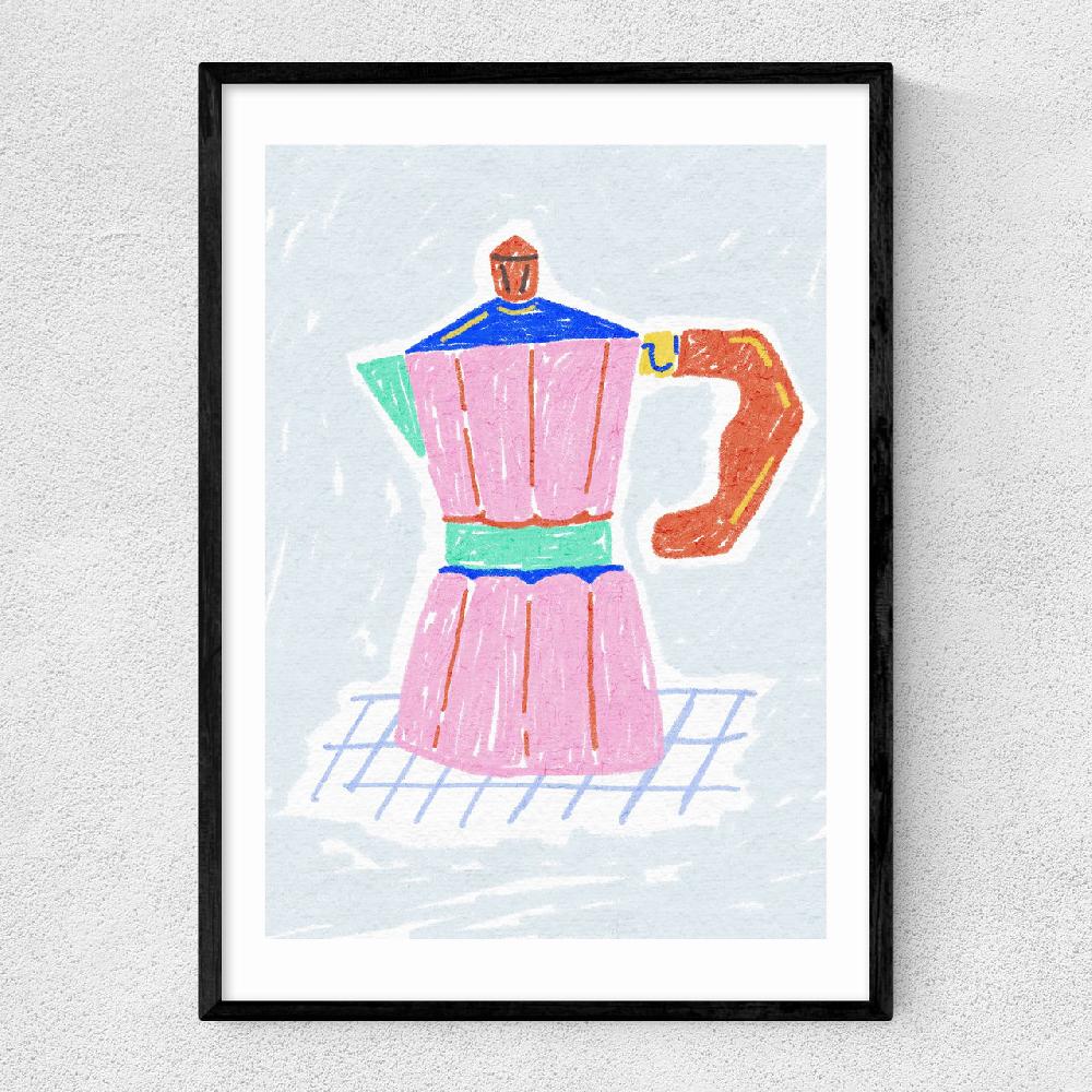 east end prints Coffee Corner Moka Pot