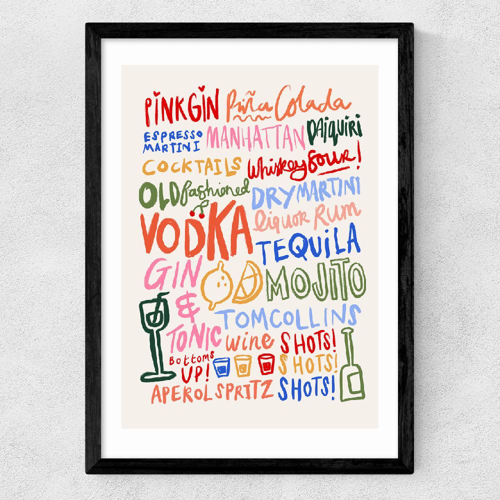 East End Prints Colourful Cocktails