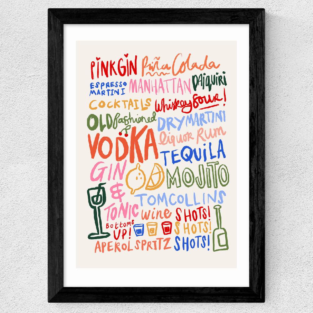 East End Prints Colourful Cocktails