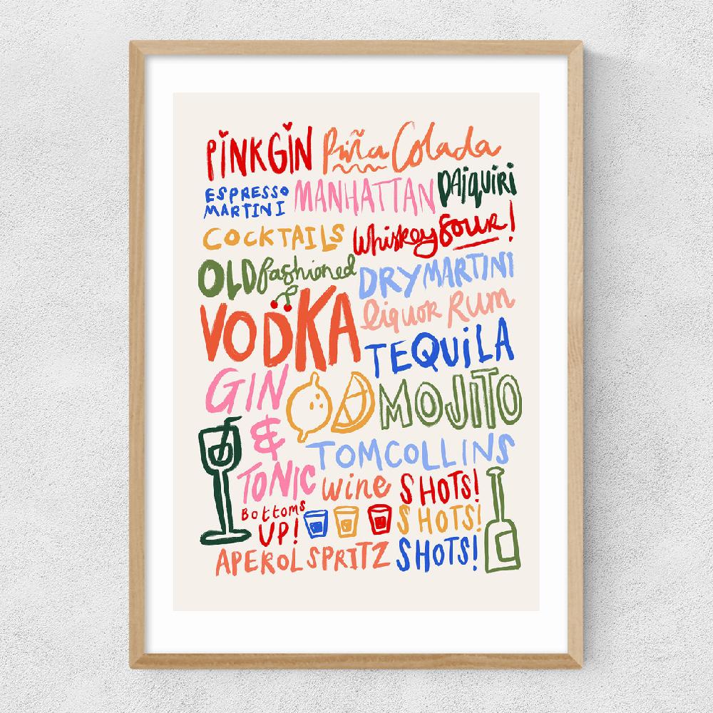 East End Prints Colourful Cocktails