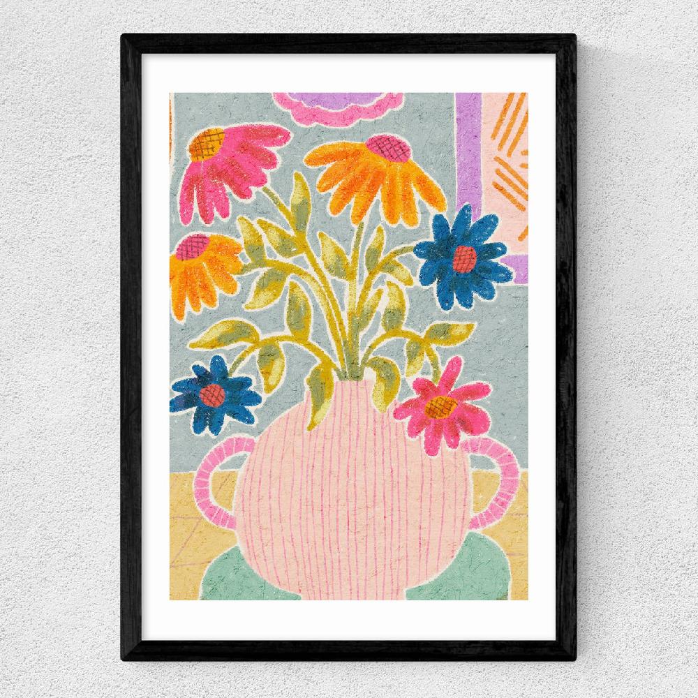 East End Prints Coneflowers In A Vase