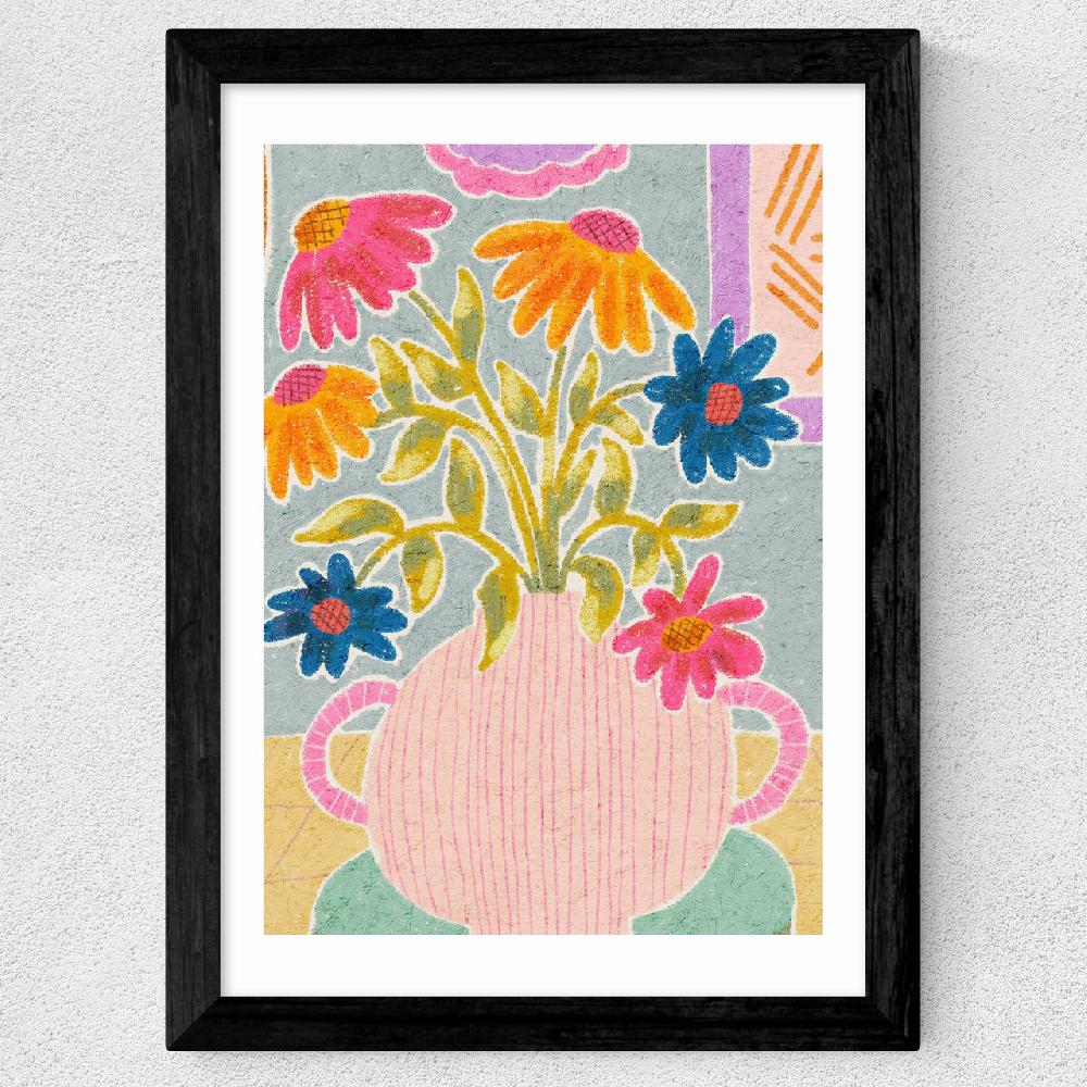 East End Prints Coneflowers In A Vase