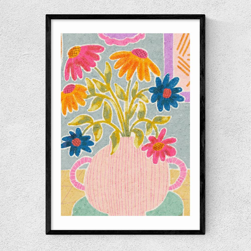 east end prints Coneflowers in a Vase