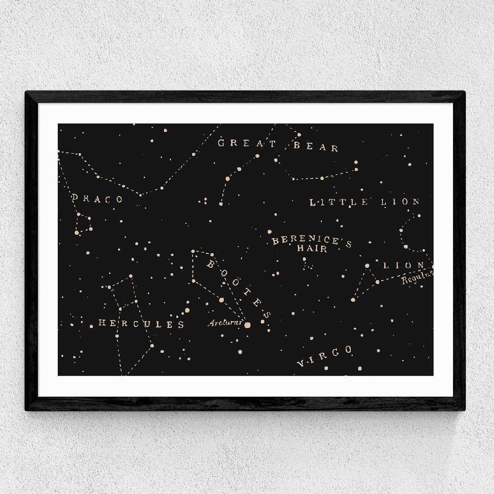 East End Prints Constellation I Black By Aster