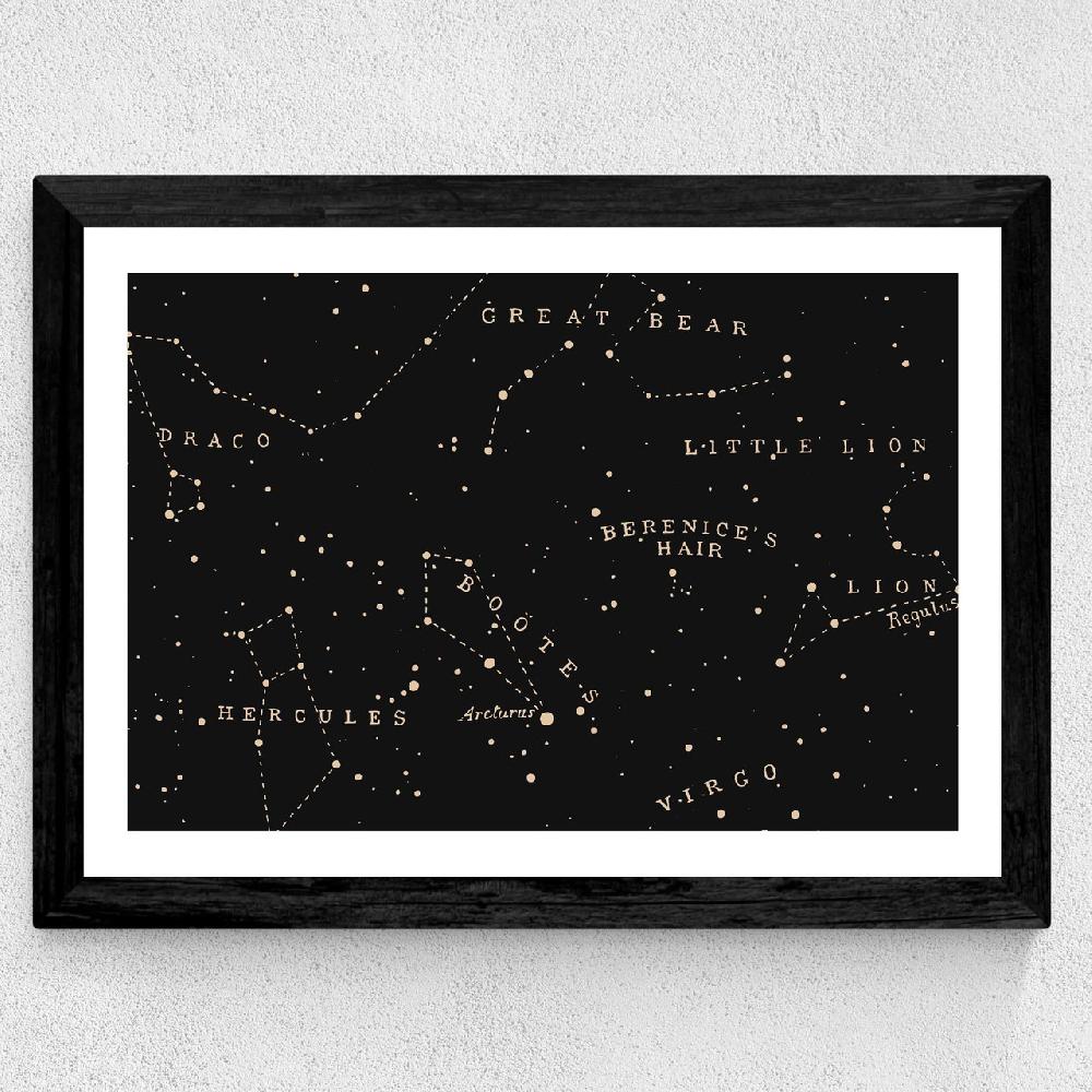 East End Prints Constellation I Black By Aster