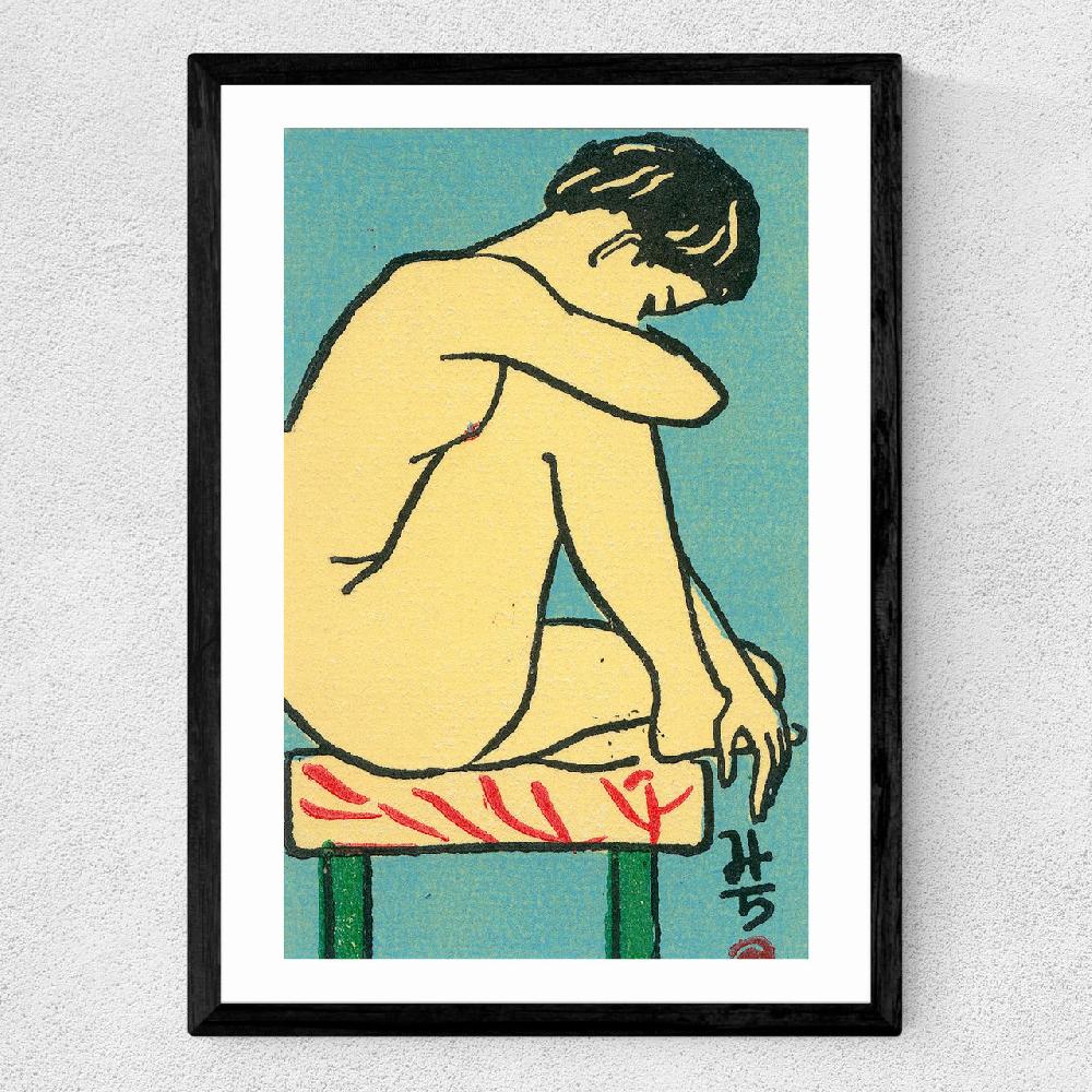 East End Prints Contemplative Nude Matchbox