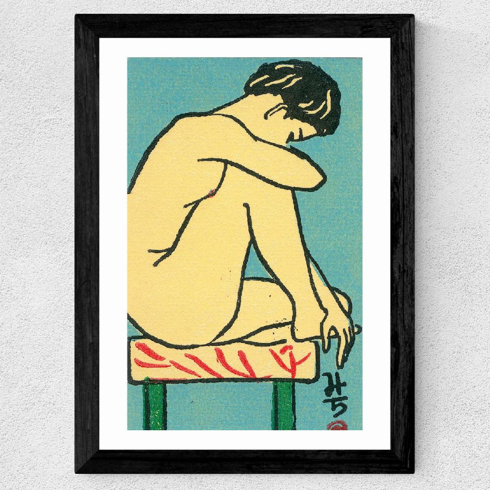 East End Prints Contemplative Nude Matchbox